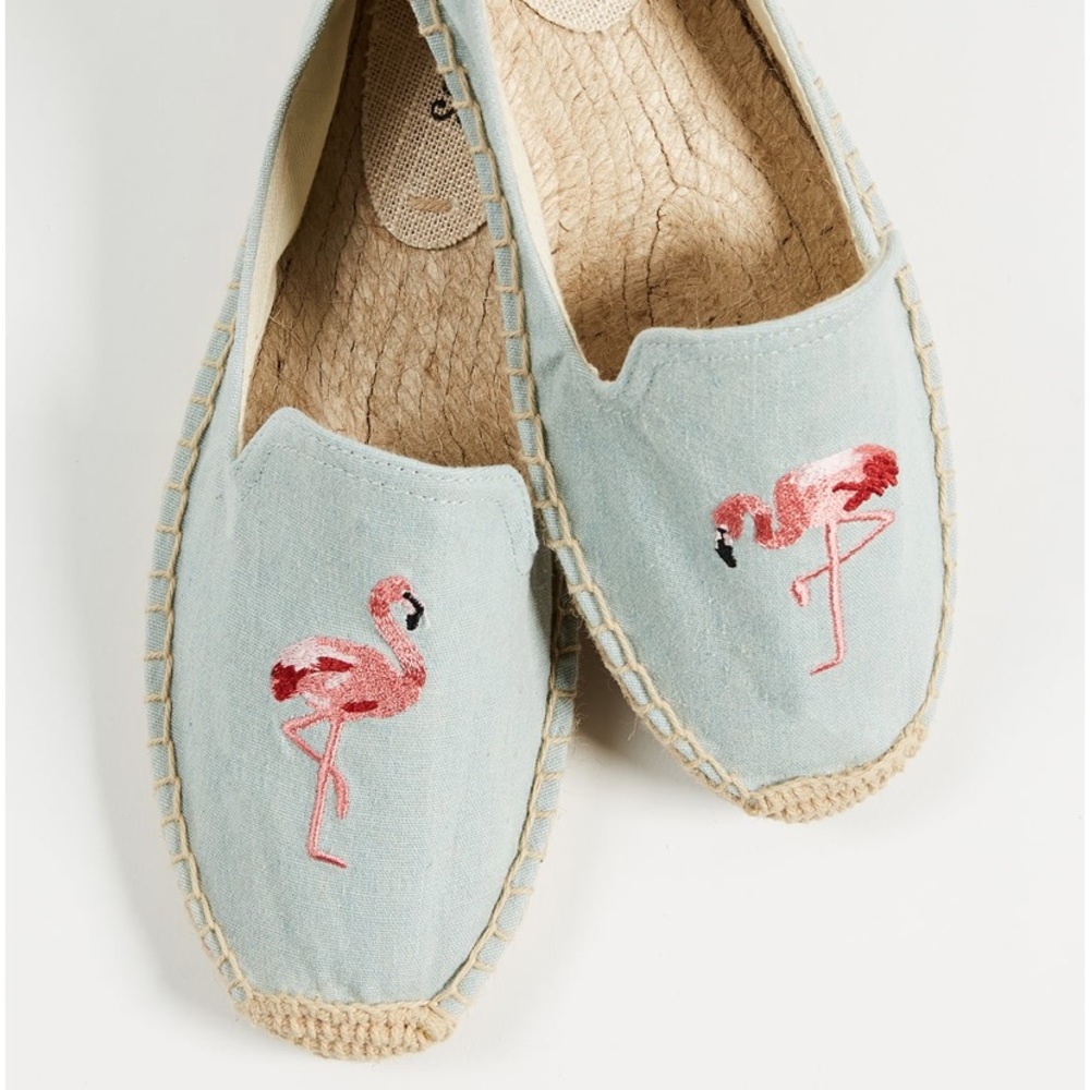 Chambray flamingo soludos espadrilles